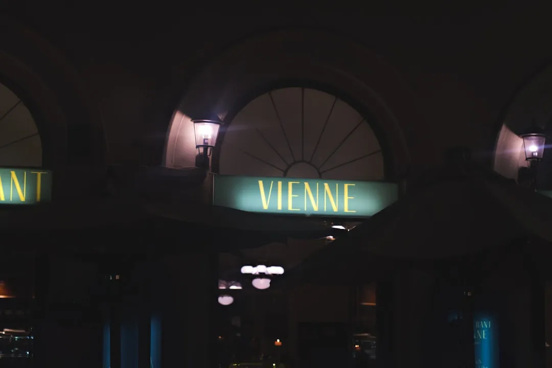 a sign in a tunnel